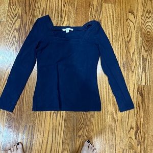 Dark blue long sleeve Boston Proper top